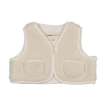 Mema Knits - Sherpa Vest - Ivory