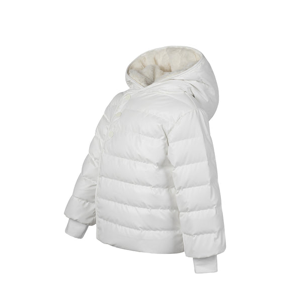 Manteau Jr. White  Baby Grosgrain Coat