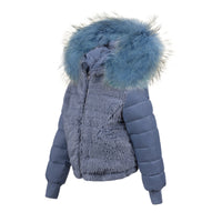 Manteau Jr. Slate Baby Reversible Rabbit Fur Coat