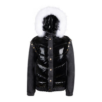 Manteau Jr. Shiny Black  Teen Denim Bomber