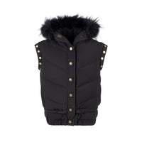 Manteau Jr. Black Kids Down Knit Bomber