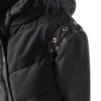 Manteau Jr. Black Kids Down Knit Bomber