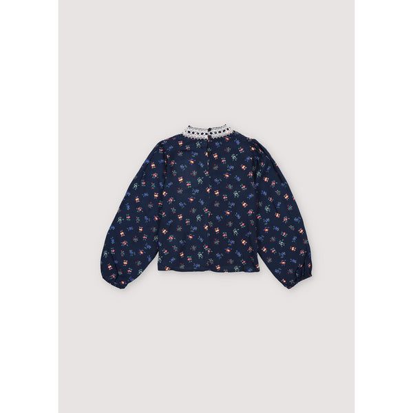 The New Society Mini Blossom Midnight Navy Moon Blouse