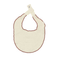 Lilette By Lil Legs Dotted Bib Ivory/Mulberry