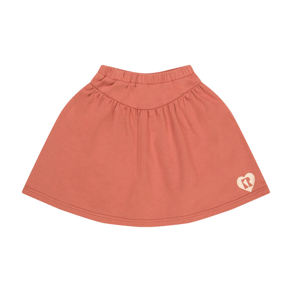 Retrokid Washed Pink Mabel Heart Stamped Skirt