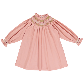 Bebe Organic Margot Smocked Dress - Dusty Rose