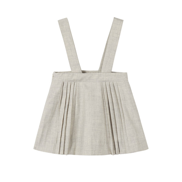 Nou Nelle Marled Grey Pleated Strap Jumper