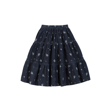 Cera Una Volta MaryJane Skirt Black Flower