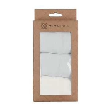 Mema Knits Blue Shade Pointelle Diamond Undershirt (AW25-M128)