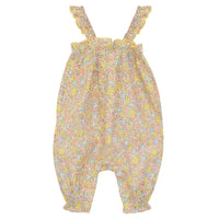 Pompomme Yellow Floral Frill Egde Romper P7508