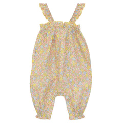Pompomme Yellow Floral Frill Egde Romper P7508