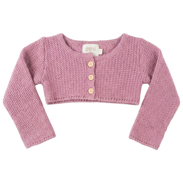 Pompomme Pink Cropped Cardigan P7562