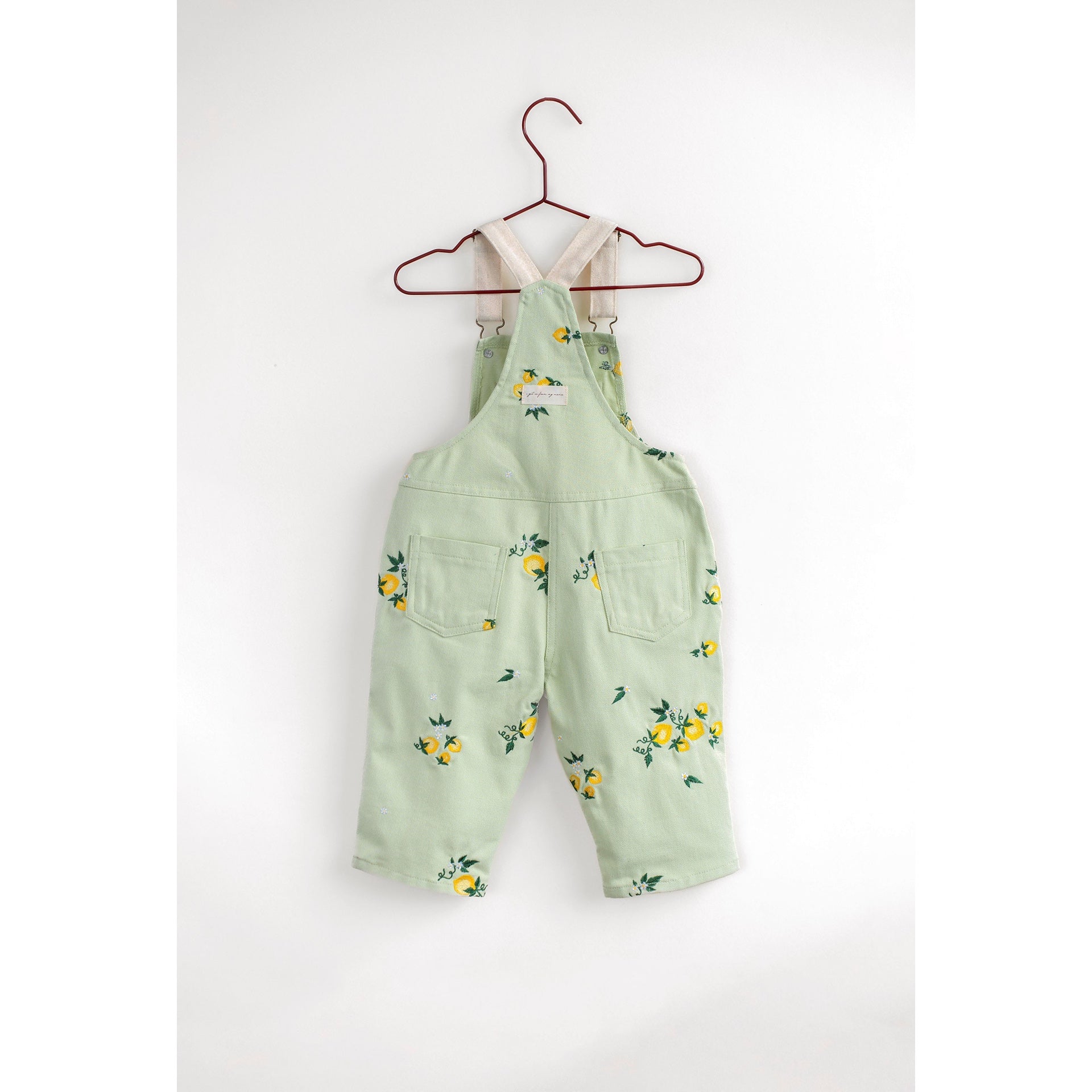 Please Mom Mint Lemon Overalls | Buttons Bebe