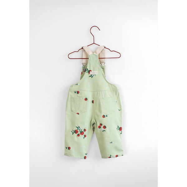 Please Mom Mint Strawberry Overalls