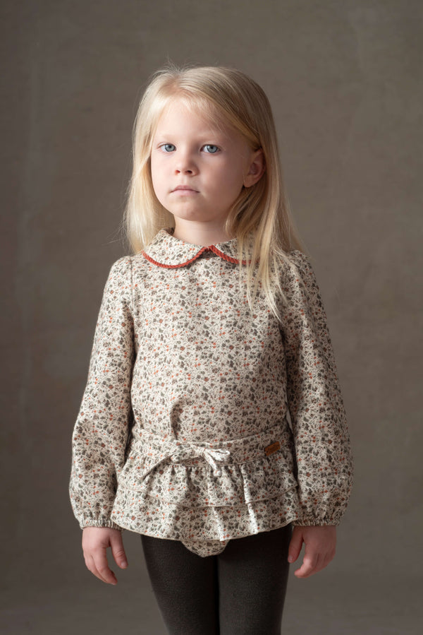 Popelin Floral Print Shirt With Baby Collar (Mod 20.4)