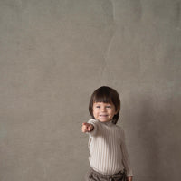 Popelin Sand Funnel Collar Ribbed Jersey (25.2)