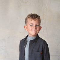 Popelin Grey Melange Funnel Collar Ribbed Jersey (25.3)