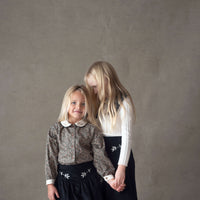 Popelin Black Short Skirt With Embroidery (31.7)