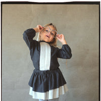 Popelin Anthracite Grey Double Layer Short Skirt (Mod 39.2)