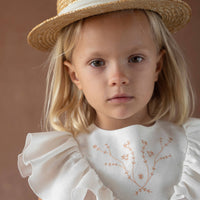 Popelin Dusty pink short dress with embroidered yoke (Mod.40.2)