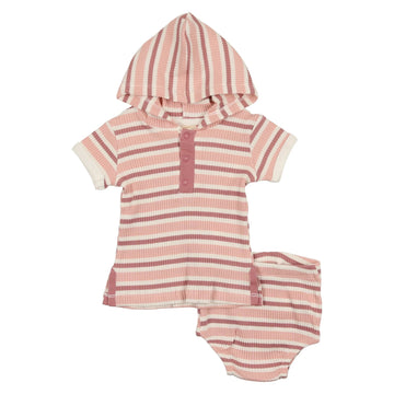 Mon Tresor Light & Dark Rose Stripes In A Snap Emsemble