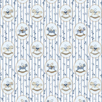 Little Threads The Label Blue Rocking Horse Muslin Blanket