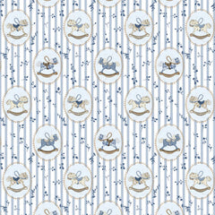 Little Threads The Label Blue Rocking Horse Muslin Blanket