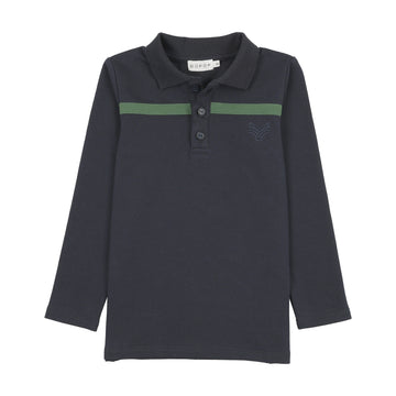 Bopop Navy with Green Stripe Across Chest (Polo Collection) N482