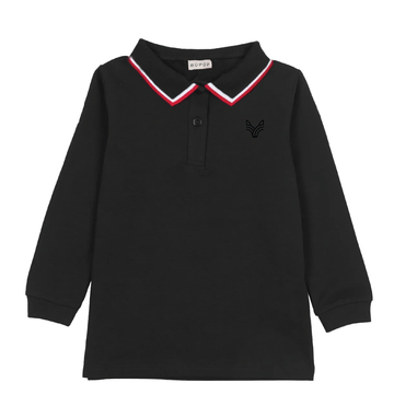 Bopop Black with Red and White Trim on Collar (Polo Collection) N489