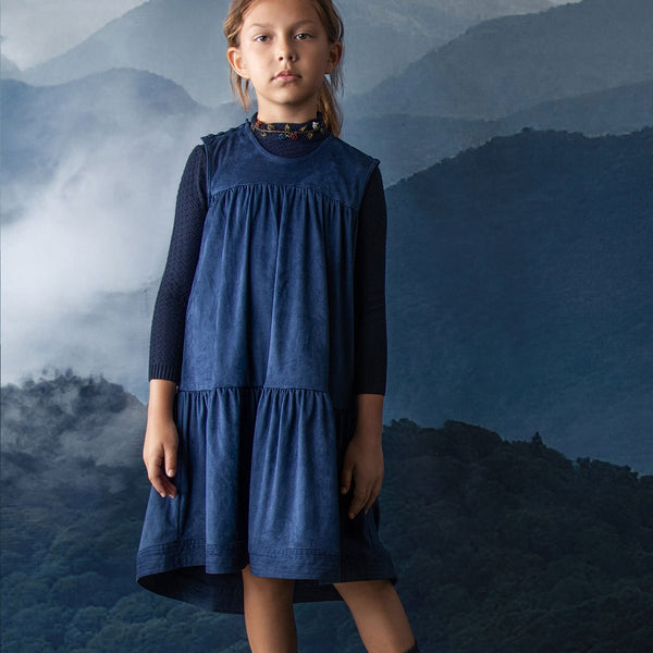 Noma Navy Seude High Lo Dress