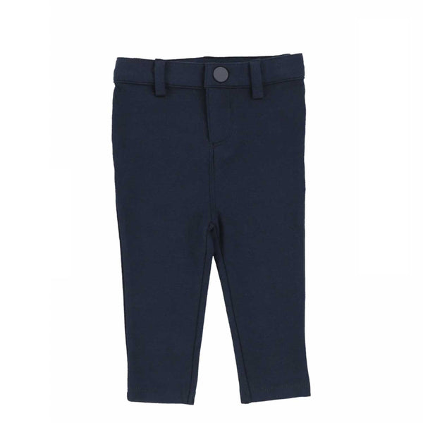 Lil Legs Husky Knit Pants Without Seam Navy