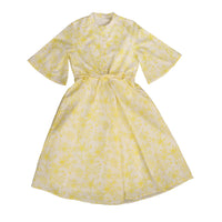 Noma Yellow Toile Print Waisted Dress NDR403