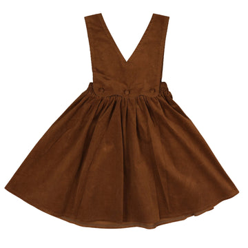 NOMA Camel Scalloped Apron Dress