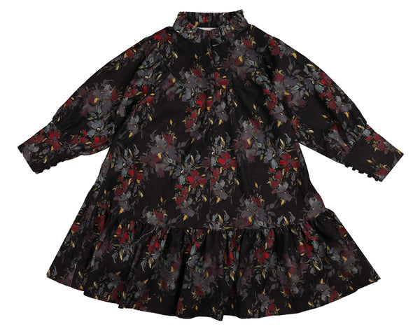 Noma Floral Round Yoke Button Front Dress (NBB735)