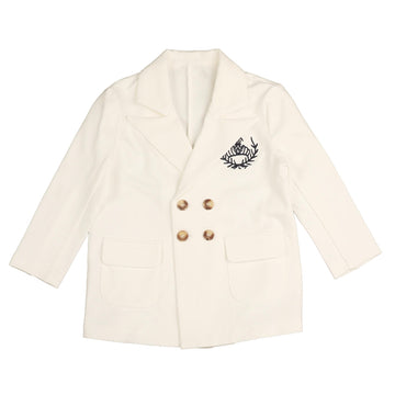 Noma Ivory Double Breasted Jersey Blazer