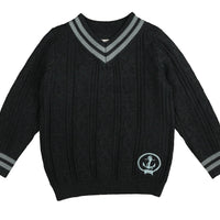 NOMA Teal Textured Knit With Neck Stripe (NKN142)