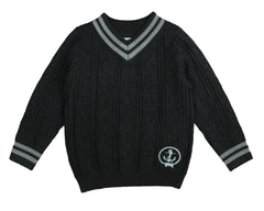 NOMA Teal Textured Knit With Neck Stripe (NKN142)