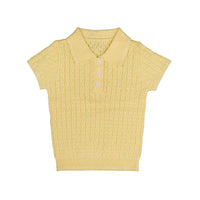 Noma Banana Cable Polo Knit With Tuc Tuc