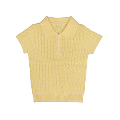 Noma Banana Cable Polo Knit With Tuc Tuc