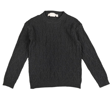 NOMA Denim Cable and Diamond Textured Knit Sweater