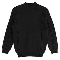 Noma Black Slub Tonal Emblem Knit (NKN750)