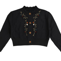 Noma Navy Floral Embroided Cardigan (NKN751)