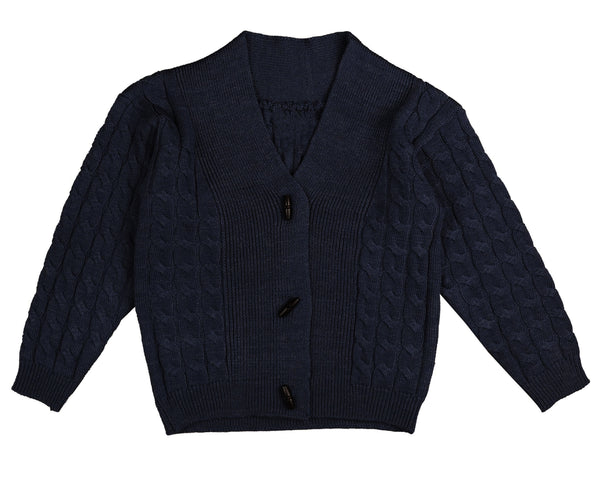 Noma Navy Toggle Cable Cardigan (NKN755)