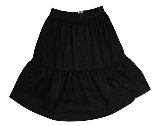 Noma Black Seude High Low Skirt (NSK742)