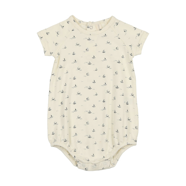 Lilette By Lil Legs Nautical Romper Cream