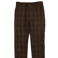 Noma Olive Wool Plaid Slim Trouser (NTR284)