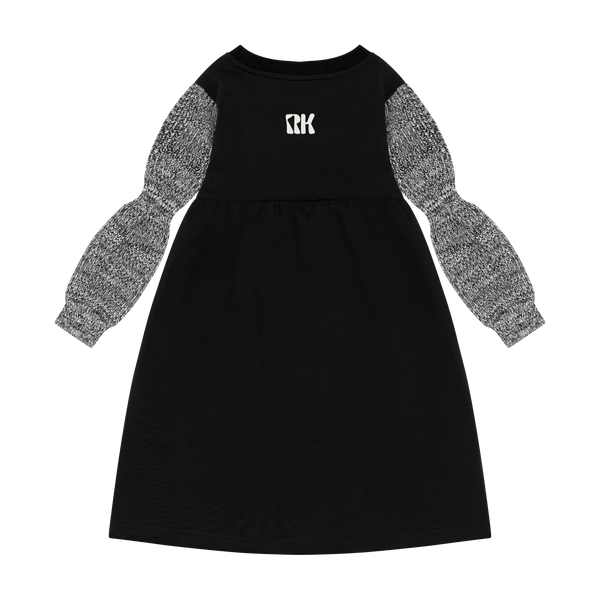 Retrokid Black/Cream Scuba Knit Twirl Dress