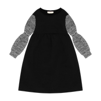 Retrokid Black/Cream Scuba Knit Twirl Dress