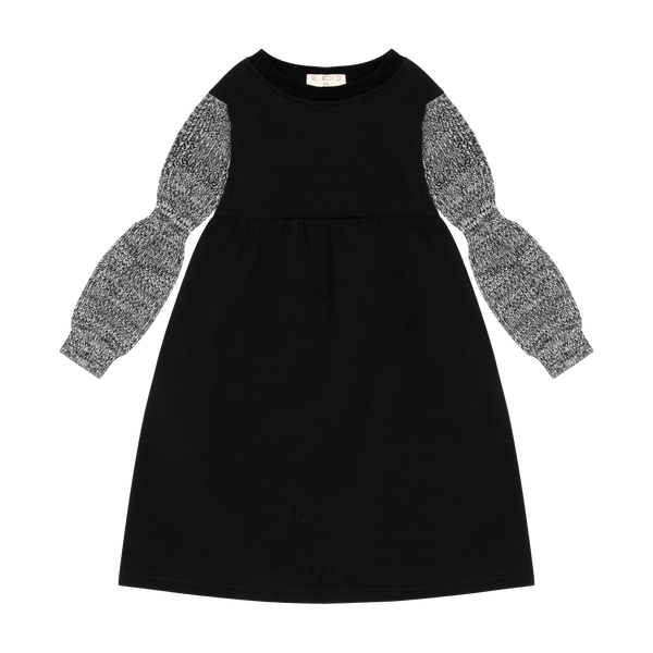 Retrokid Black/Cream Scuba Knit Twirl Dress