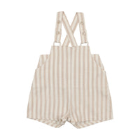 Analogie By Lil Legs Overalls Taupe Stripe